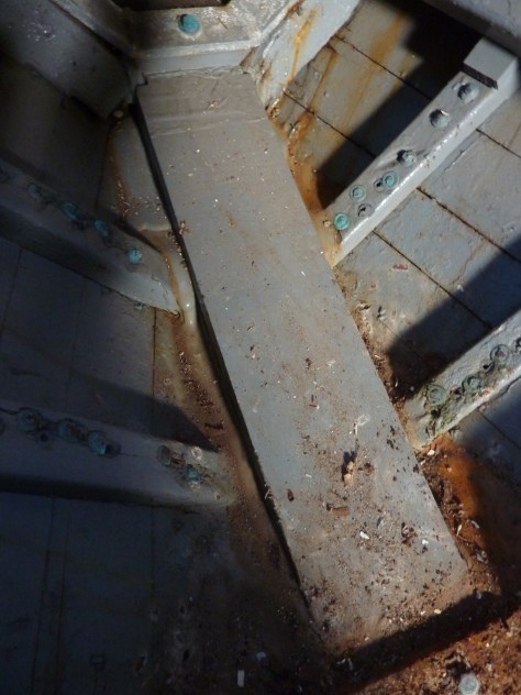 Not exactly in keeping with traditional boatbuilding techniques, but probably very very strong!