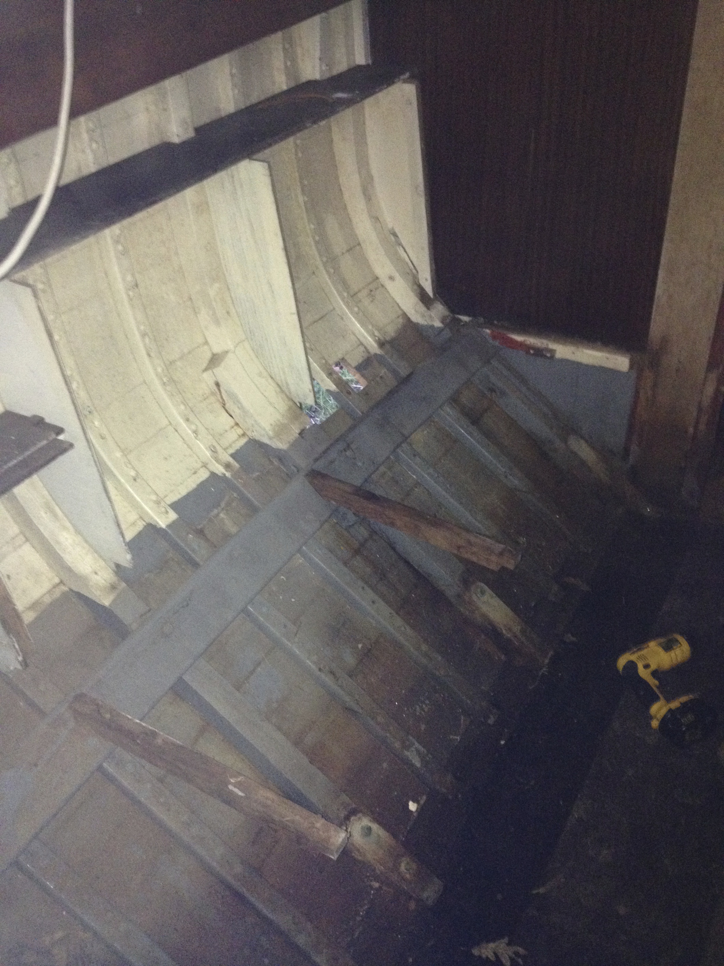 Removing the bench made access so much easier.