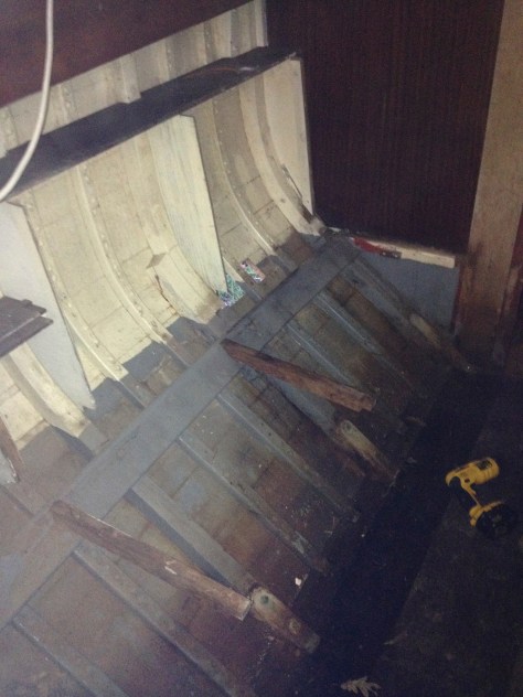 Removing the bench made access so much easier.