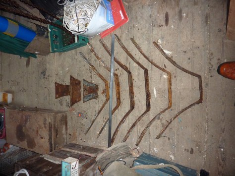 Some of the Frames removed and about to be cleaned