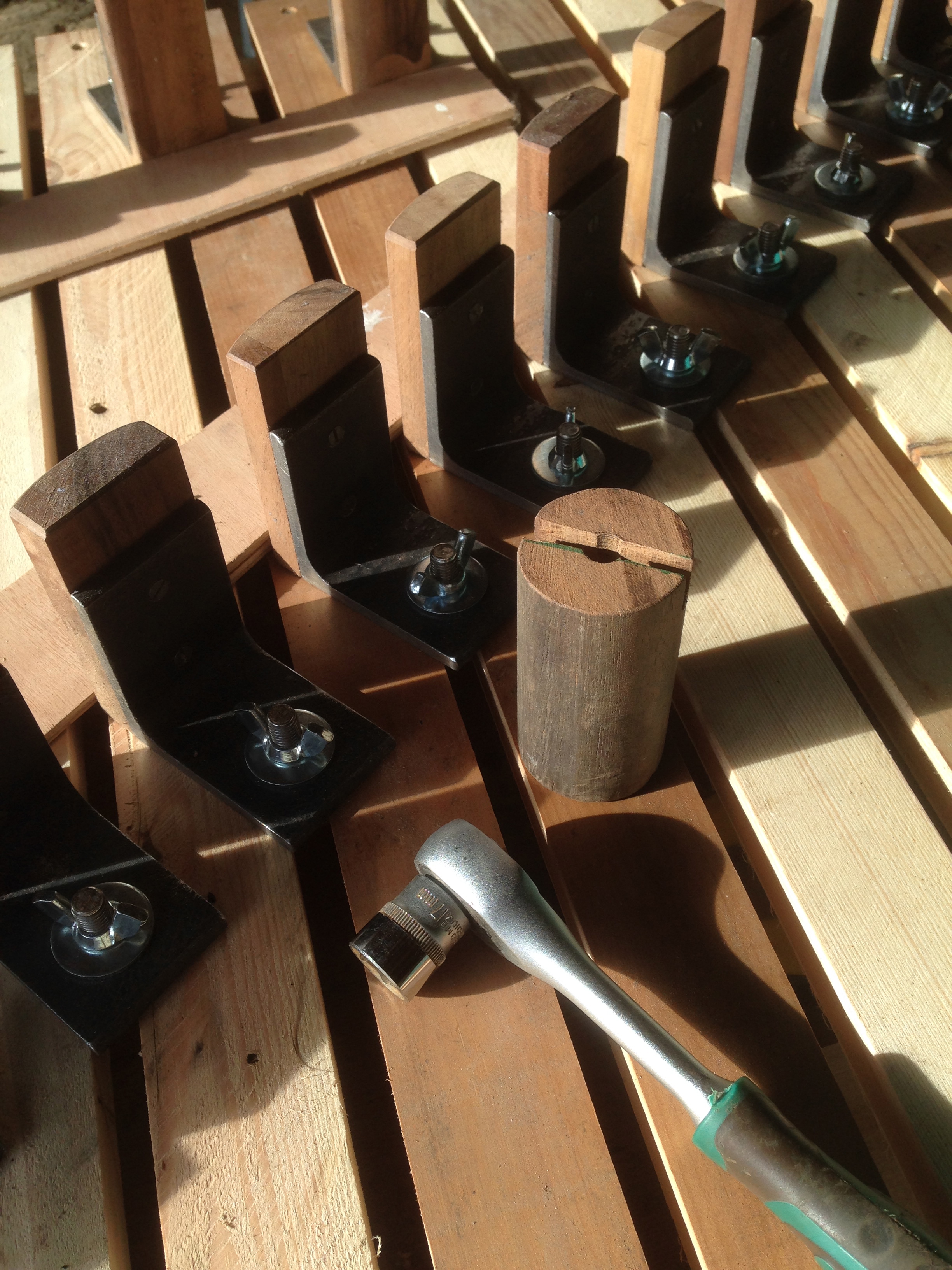 Socket Wrench and wing nut gripper. 