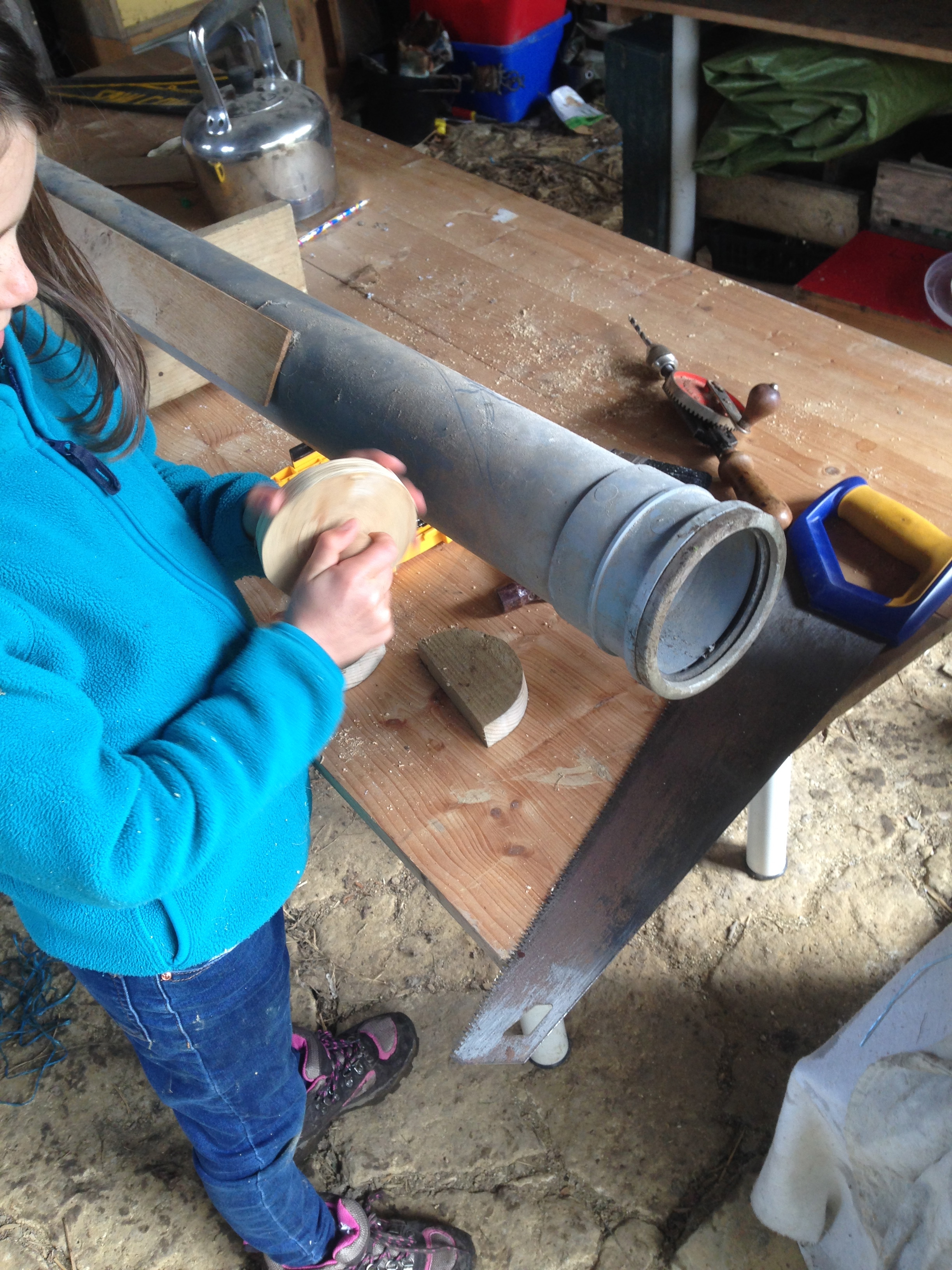 Tilly helping make a steamer